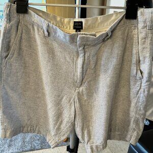 J. Crew Stripe Flat Front Shorts with a 38" waist and a 9" inseam